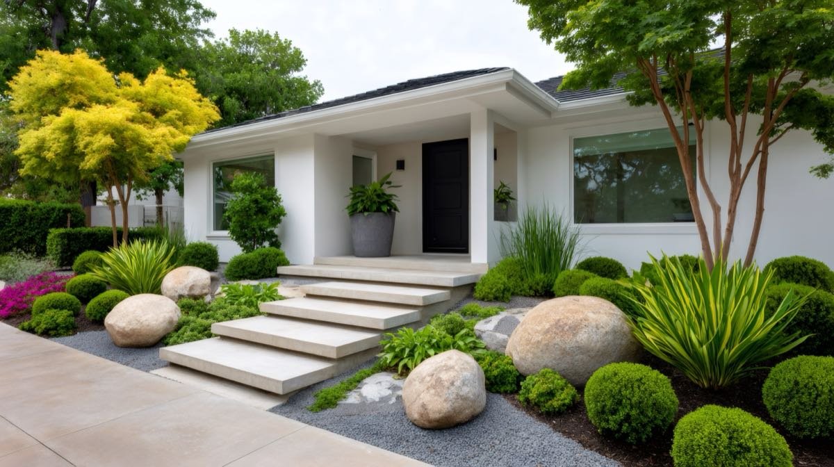 Neatly installed artificial turf lawn in a Southwest Florida community